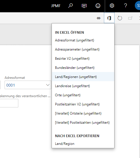 Aufschlüsselung von Adressen in Dynamics