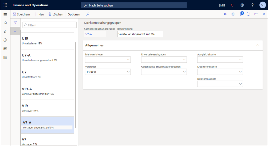 Abbildung der Mehrwertsteuer-Senkung in Dynamics 365 Finance