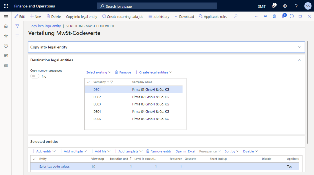 Abbildung der Mehrwertsteuer-Senkung in Dynamics 365 Finance